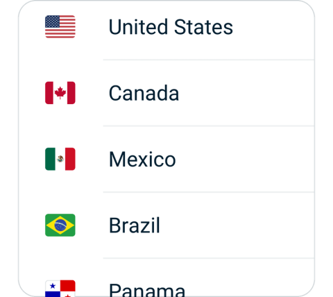 MainlandVPN connect step 2, choose VPN server location